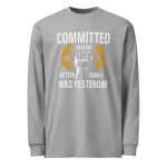 Men's heavyweight long sleeve t-shirt - Committed to being better - Image 19