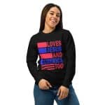 Garment-dyed heavyweight long-sleeve shirt - Love Jesus And America Too - Image 18