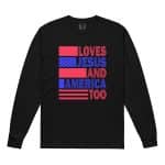 Garment-dyed heavyweight long-sleeve shirt - Love Jesus And America Too - Image 11