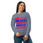 Garment-dyed heavyweight long-sleeve shirt - Love Jesus And America Too - Image 5