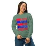 Garment-dyed heavyweight long-sleeve shirt - Love Jesus And America Too - Image 7