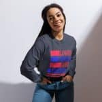 Garment-dyed heavyweight long-sleeve shirt - Love Jesus And America Too - Image 4