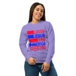 Garment-dyed heavyweight long-sleeve shirt - Love Jesus And America Too - Image 9