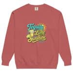 Unisex garment-dyed sweatshirt - Tequila Lime Sunshine - Image 17
