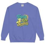Unisex garment-dyed sweatshirt - Tequila Lime Sunshine - Image 18