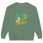 Unisex garment-dyed sweatshirt - Tequila Lime Sunshine - Image 19