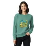 Unisex garment-dyed sweatshirt - Tequila Lime Sunshine - Image 12