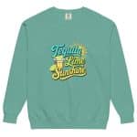 Unisex garment-dyed sweatshirt - Tequila Lime Sunshine - Image 23