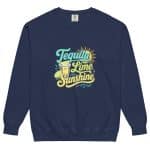 Unisex garment-dyed sweatshirt - Tequila Lime Sunshine - Image 13