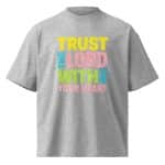 Unisex organic oversized high neck t-shirt - Trust In The Lord-shirt - Image 17