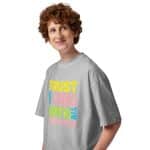Unisex organic oversized high neck t-shirt - Trust In The Lord-shirt - Image 5