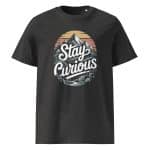 Unisex organic ribbed neck t-shirt - Stay Curious - Image 16