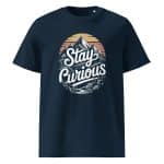 Unisex organic ribbed neck t-shirt - Stay Curious - Image 13