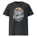 Unisex organic ribbed neck t-shirt - Stay Curious - Image 22