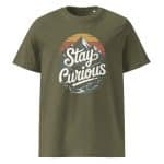 Unisex organic ribbed neck t-shirt - Stay Curious - Image 31